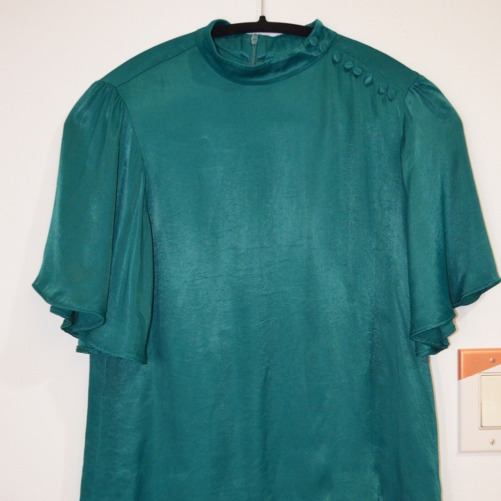 Zara Silk top/Teal